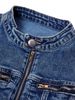 Denim Jacket Women's Spring And Summer Casual Top Slim Denim Jacket_ecoleips.com