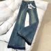 plus Size High-Waisted Slim Fit Flared Jeans for Women Frayed Hem Retro Straight Leg Trousers_ecoleips.com