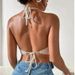New Crochet Bustier Beach Top Hollow Out Vest Sexy Adjustable Pads Tropical Summer Swimwear Cover Up Party Crop Top Y2k_ecoleips.com
