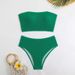 Women's Sexy Solid Color Bikini Set - Strapless Halter Top & High-Cut Bottoms - Premium Quick-Dry Fabric (S/M/L/XL)_ecoleips.com