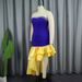 Women's Clothing Personality Contrast Color Dress Elegant Style Tube Top Sleeveless Dress Dresses_ecoleips.com