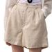 White High-Waisted Linen Shorts for Women Size 26 Summer Relaxed Casual Style Pure Linen Bottoms_ecoleips.com
