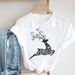 European And American Merry Christmas Tree Santa Claus Trendy Women's Vintage Crew Neck Short Sleeve Top_ecoleips.com