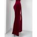 Angola Red Queen Sister Winter Fashion: Chic Slit French Velvet Dress For Women_ecoleips.com