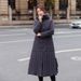 Women's Long Knee-Length Down Cotton Coat Winter Jacket Slim Fit A-Line Padded Parka With Hood (Red, Gray, Black, White)_ecoleips.com