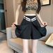 Women's High-Waisted A-Line Pleated Skirt Pants Irregular Design Casual Wide-Leg Hot Pants for Summer Sexy Suit Shorts_ecoleips.com