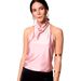 K New Fashionable Texture And Temperament Hanging Neck Collar Top_ecoleips.com