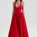 Women's High-Waisted Halter Neck Long Dress Spring 2026 Elegant Sexy American Style Solid Color Casual Summer Dress_ecoleips.com
