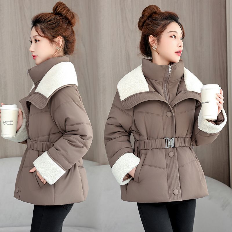 Winter Women's Short Puffer Jacket – Slim-Fit Waist-Defining Coat With Thickened Insulation, Casual & Chic Outerwear For Petite To Plus Size_ecoleips.com