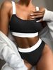 New Bikini Outer Swimsuit European And American Women's Swimwear Solid Color Bikini Women B169_ecoleips.com