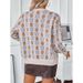 Floral Jacquard Sweater Cardigan For Women, Autumn/Winter Single-Button Long-Sleeve Knit Jacket_ecoleips.com