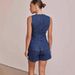 Women's High Waist Denim Shorts Set - Sleeveless Corset Top & Loose Fit Jean Shorts_ecoleips.com