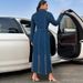 Women's Clothing Women's Long Dress With Bubble Hem Slit Bead Detail Fashion Lapel Long Sleeved For Formal & Casual For Women_ecoleips.com