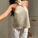 Voya Women's New Style Hanging Neck Camisole Vest Women's French Retro Twisted Backless Loose Sleeveless Top_ecoleips.com
