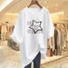 Women's Clothing Cotton Short Sleeved Printing All Match Casual T Shirt Top_ecoleips.com