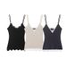 Aria Basics Aria Basics Cross-border Foreign Trade Autumn Winter New European And American Sexy Design Niche Versatile Camisole Women's Top_ecoleips.com