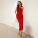 Women's Clothing Summer New Fashion Women's Sexy Summer Halter Sleeveless Solid Color Party Dress_ecoleips.com