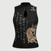 Golden Dragon Print Halter Neck Slim Fit Women's Top Cheongsam Collar Black Yellow Sexy Wholesale Trend 2026 National_ecoleips.com