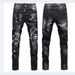 jeans for mens fashion designer mens highend casual motorcycle style pant lack straight casual men skinny pants_ecoleips.com