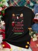 European And American Cross-border Foreign Trade Women's Clothing Christmas Merry Round Neck Printed Ladies Short Sleeve_ecoleips.com