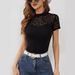 European And American Cross-border 2026 New Style Mesh Heart Patchwork Short-sleeve Small Stand-up Collar Fashion_ecoleips.com