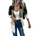 Autumn And Winter Design Mid-Length Knitted Cardigan Contrast Patchwork Sweater Jacket_ecoleips.com