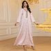 Women's Clothing Arab Dubai Muslim Women's Clothing Middle East Robe Jacquard Sequin Light Luxury Dress_ecoleips.com