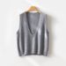 2026 New Australian Merino Pure Wool V-Neck Elegant Versatile Layered Knitted Vest Women's Sleeveless Jacket_ecoleips.com