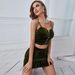 Voya European And American Elegant Style Half Winter New Pleated Solid Color Design Sense Bodycon Mini Skirt_ecoleips.com