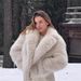 New Fur Coat Women's Versatile Fashion Plush Jacket Suit Collar Fox Fur_ecoleips.com