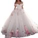 One Shoulder Princess Skirt Sweetheart Coming Of Age Ceremony Dress Elegant 3D Flower Sleeves Ball Gown Formal Sweet Three Dimensional_ecoleips.com