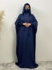 Ramadan Islamic Clothing Wrinkle Polyester Hoodie Abaya Dress With Undercap Muslim Women Abaya Hoodie Causal Dresses Eid_ecoleips.com