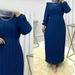 Muslim Dress Women Elegant High-Neck Maxi Dress With Belt – Modest Loose Fit Dress For Women (Navy, Green, Burgundy, Nude & Black, S-2xl)_ecoleips.com