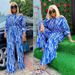 K European And American Plus Size Women's Striped Printed Slanted Long Sleeves, Loose Shoulder Casual Suit, Extra Large Size_ecoleips.com