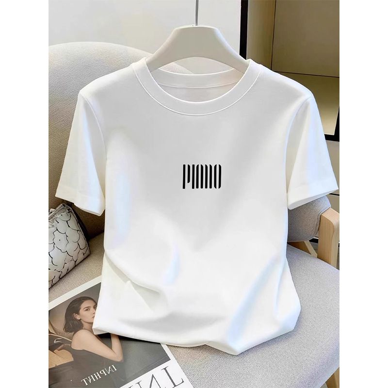 Women's Classic Crewneck T-Shirt – Structured Shoulder, 100% Cotton, Striped & Solid Colors, Essential Basic Tee_ecoleips.com