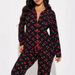 Women's Clothing Spring Casual Printed Home Long Sleeved Trousers Single Breasted Suit_ecoleips.com