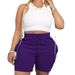 Women's Clothing Solid Color Drawstring Shorts Casual Summer Bottoms American Style Polyester_ecoleips.com