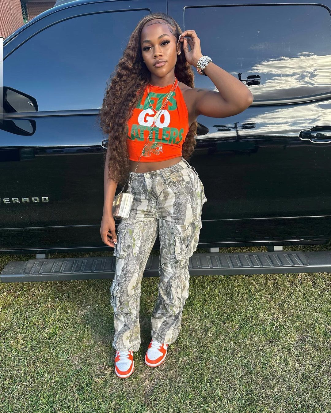 Women's Clothing Autumn New Style Stitching High Waist Camouflage Pocket Street Fashion Pants_ecoleips.com