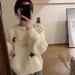 girl New Women's Floral Youthful Outerwear Sweater Korean Round Neck Autumn Lazy Style Knitted Top_ecoleips.com