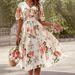 Plus Size Floral Dress For Women Waist Cinching Summer Fashion For Spring/Autumn_ecoleips.com