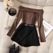 2025 New Cross-Border Foreign Trade Independent Station European American Women's Fashion Off-Shoulder_ecoleips.com