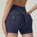Women's Clothing Peach Hip Wide Leg Pocket Yoga Pants Women's Outdoor Wear Running Sports Quick Drying Fitness Pants Yoga Shorts_ecoleips.com
