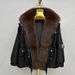 girl 2025 Winter Haining New Navy Collar Fox Fur Parka Women's Mid-Length Loose Thickened Warm Coat_ecoleips.com