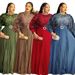 Elegant Long Sleeve Pleated Sequin Evening Dress – Maxi Dress For Autumn/Winter_ecoleips.com
