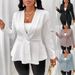 Women's Clothing Spring And Autumn Jacquard Texture Single Button Long Sleeve Small Suit_ecoleips.com