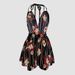 Women's Clothing Halter Neck Strap Backless V Neck Jumpsuit Shorts_ecoleips.com
