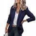 2025 Autumn Elegant Long-Sleeve Coat Solid Color Blazer Collar Loose Single-Breasted Women's Suit_ecoleips.com