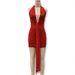 Women's Sexy Deep V Neck Backless Halter Neck Dress Leopard Print Slim Fit Bodycon Skirt Autumn Winter New_ecoleips.com