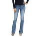 Summer Low Rise Stretch Slim Fit Flared Jeans for Women American Retro Style Cross Embroidery New Style 2026_ecoleips.com