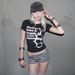 Summer Striped Women's Hot Pants Gothic Style Fashionable Versatile Shorts Cross Border Trade New 2025 European American Design_ecoleips.com